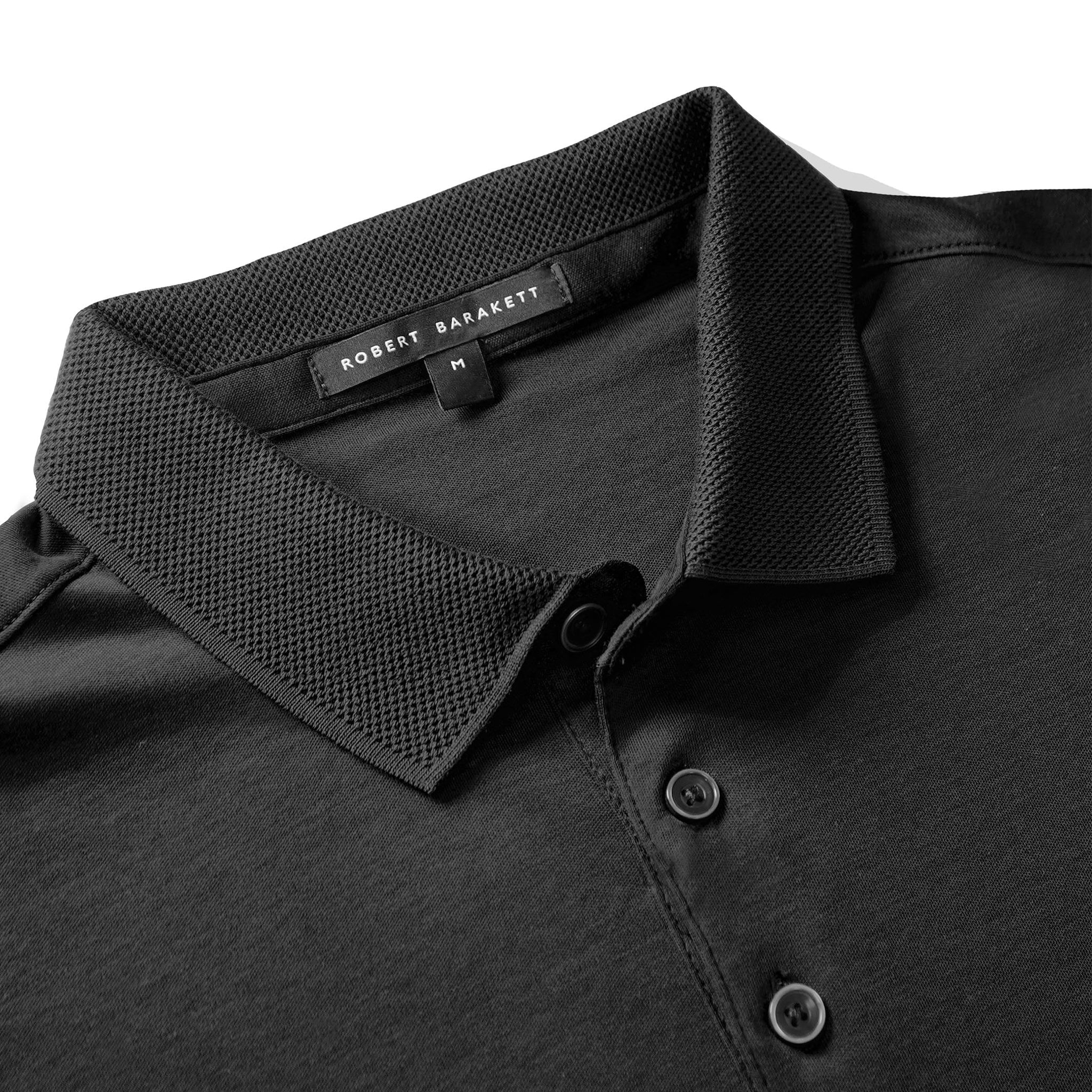 Robert Barakett Whistler Half Zip Polo In Black
